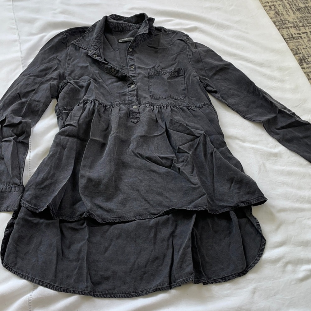 Zara denim loose top